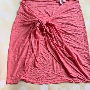 Wrap skirt swim suit cover up